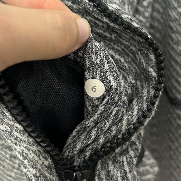 Lululemon Define Jacket Women's Sz 6 Heathered Herringbone Black Luon Outdoors - Picture 6 of 9